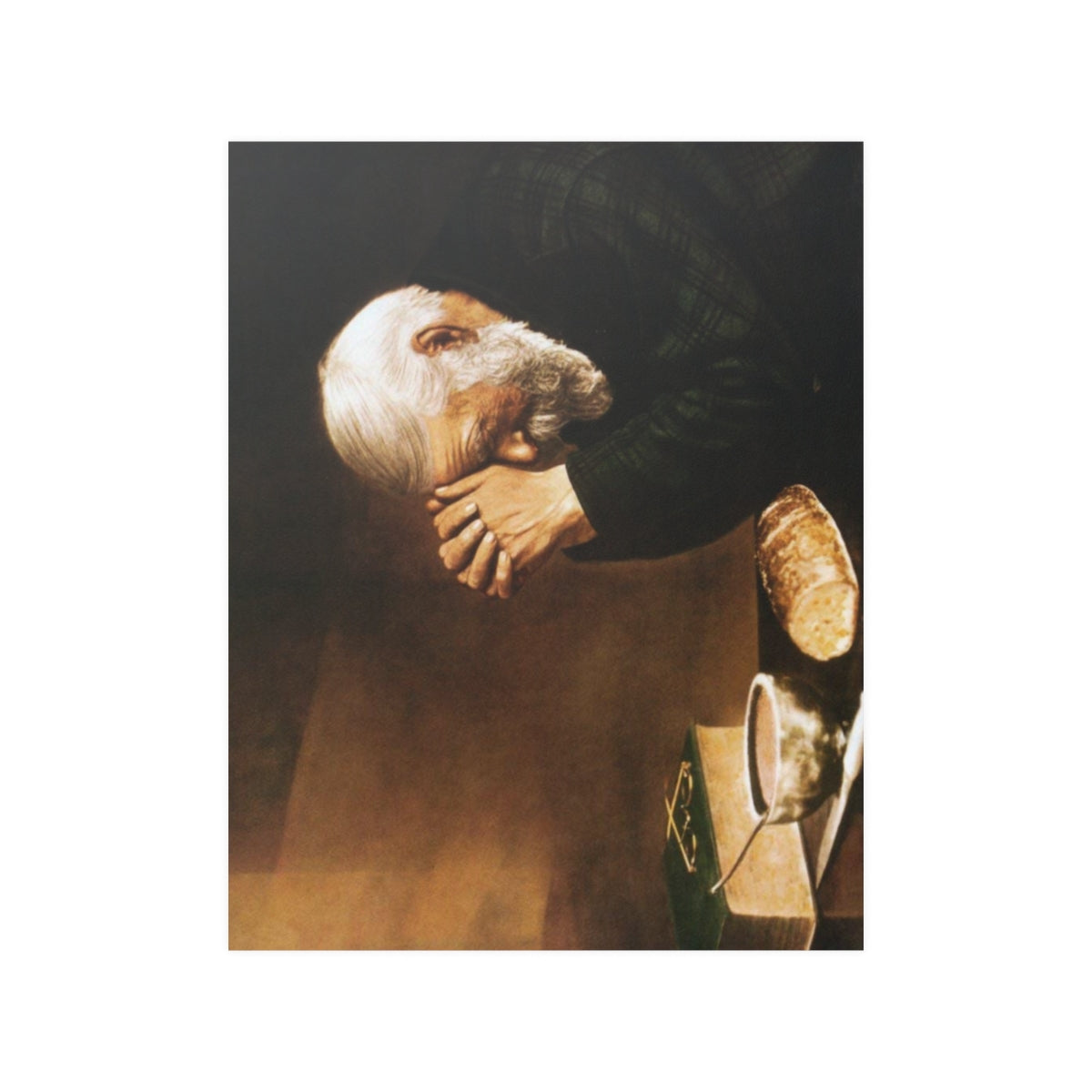 Eric Enstrom Grace Man Praying Over Bread (New High Resolution) Print Poster