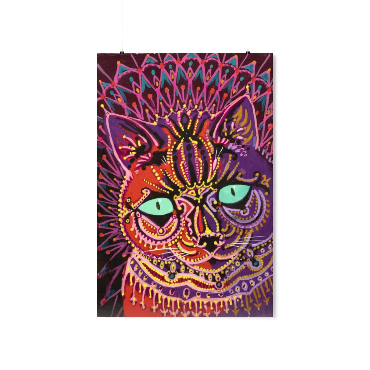 Louis Wain Kaleidoscope Cat Print Poster