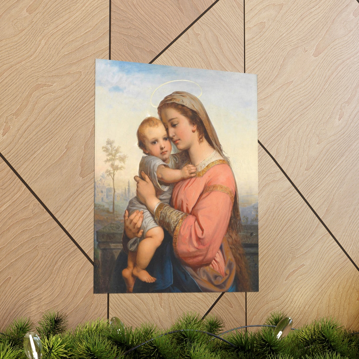 Madonna And Child Franz Russ Print Poster