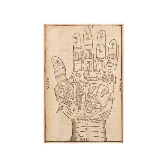 Richard Saunders - Palmistry/Chiromancy Chart 1653 Print Poster