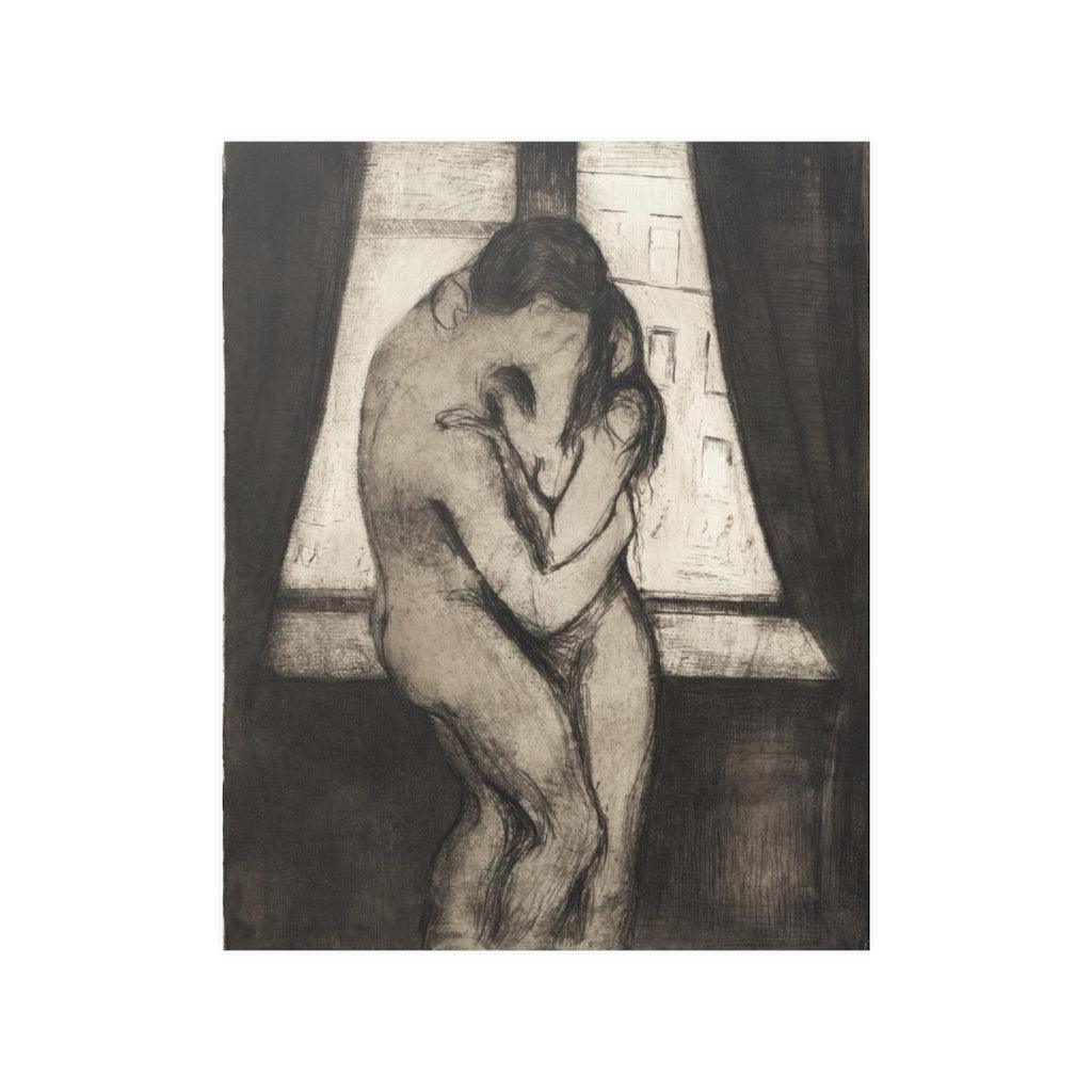 The Kiss 1895 By Edvard Munch Print Poster - Art Unlimited