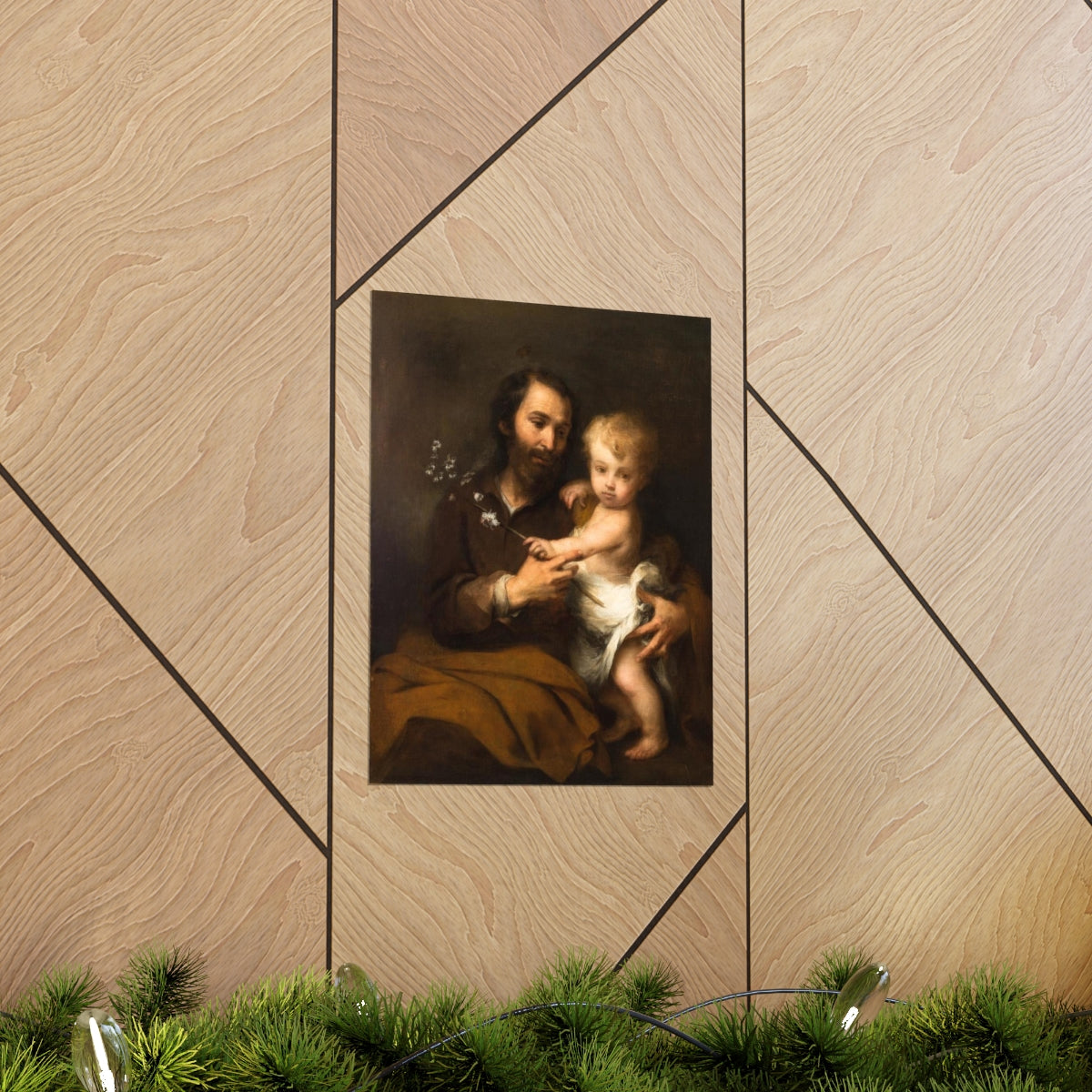 Saint Joseph And Baby Jesus Print Poster