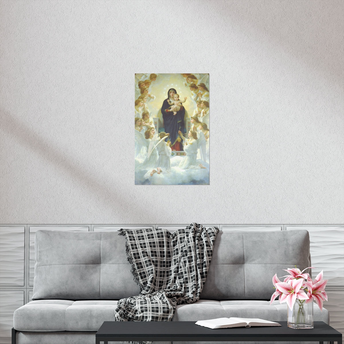 Our Lady Of The Lilies Print Poster