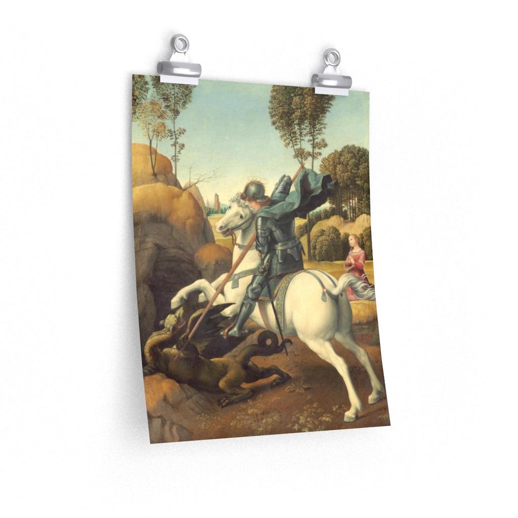 Saint George And The Dragon - Raphael Print Poster - Art Unlimited