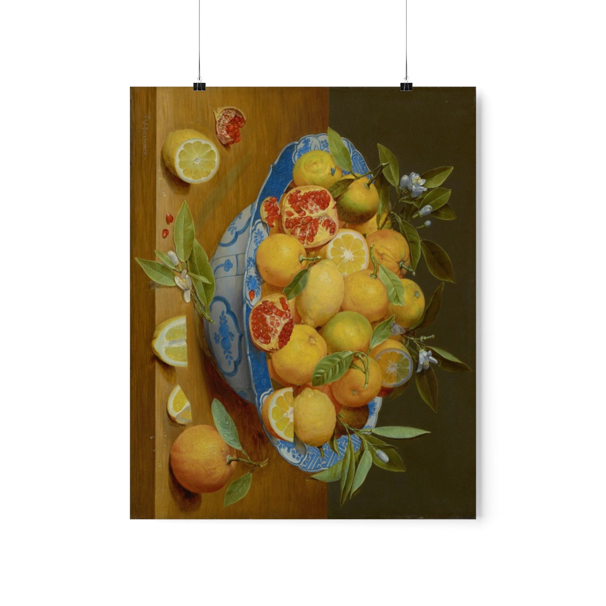 Jacob Van Hulsdonck - Still Life With Lemons Oranges And A Pomegranate Print Poster