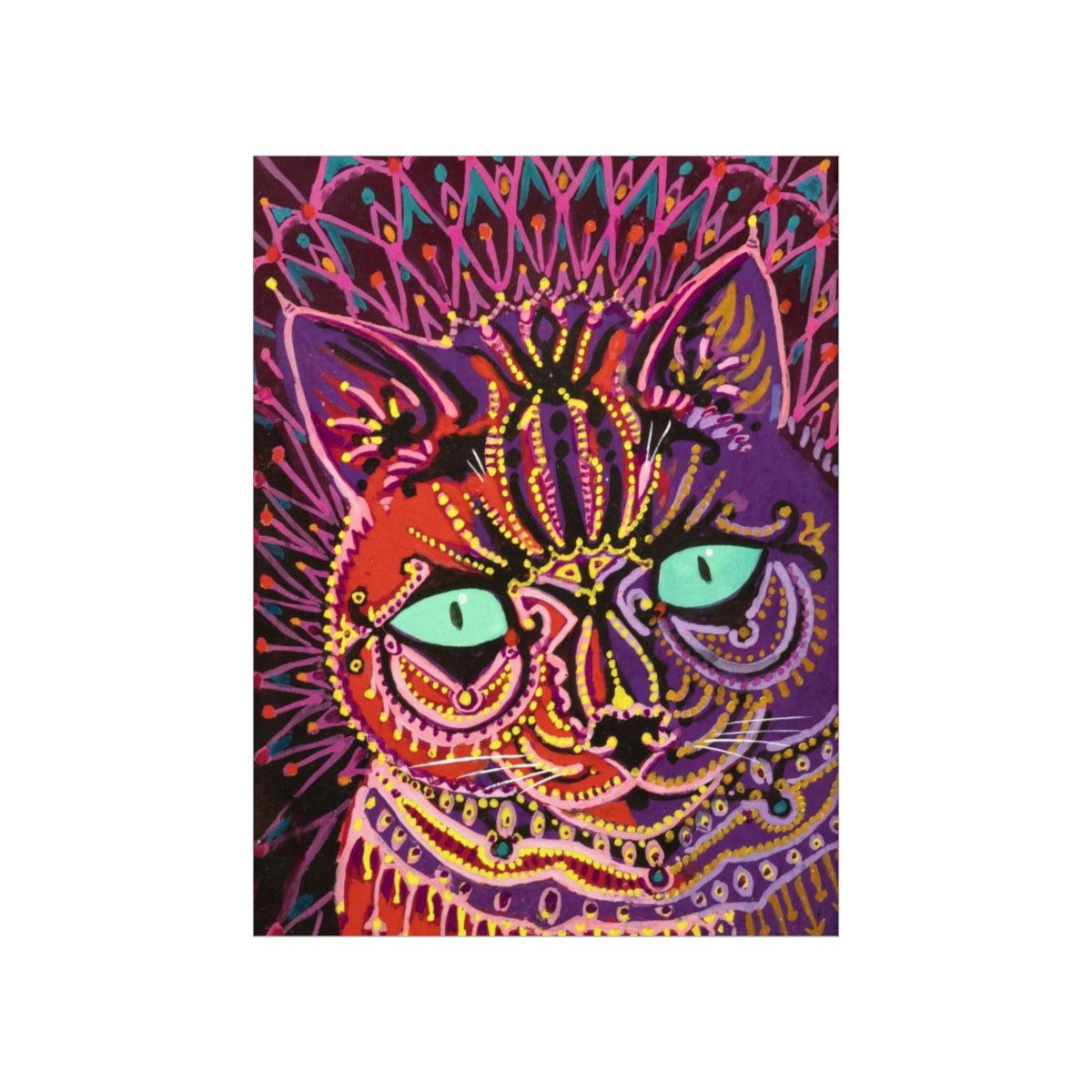 Louis Wain Kaleidoscope Cat Print Poster