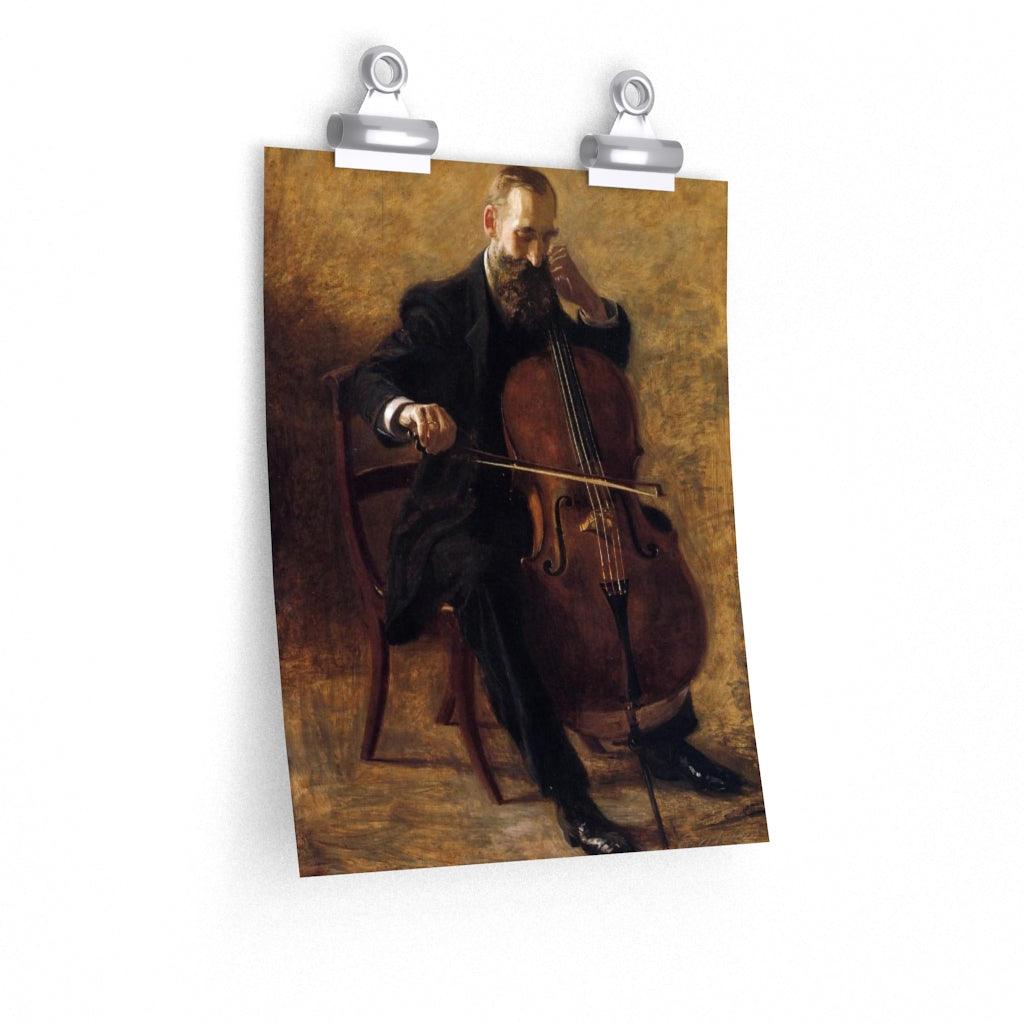 The Cello Player By Thomas Eakins Print Poster - Art Unlimited