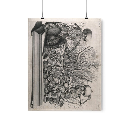 Frederik Ruysch Diorama Of Fetal Skeletons Arranged With Various Internal Organs Print Poster