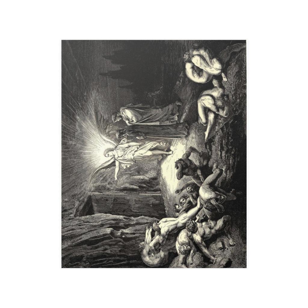 The Inferno Angel Opens Gates Of Hell - Gustave Dore Print Poster - Art Unlimited