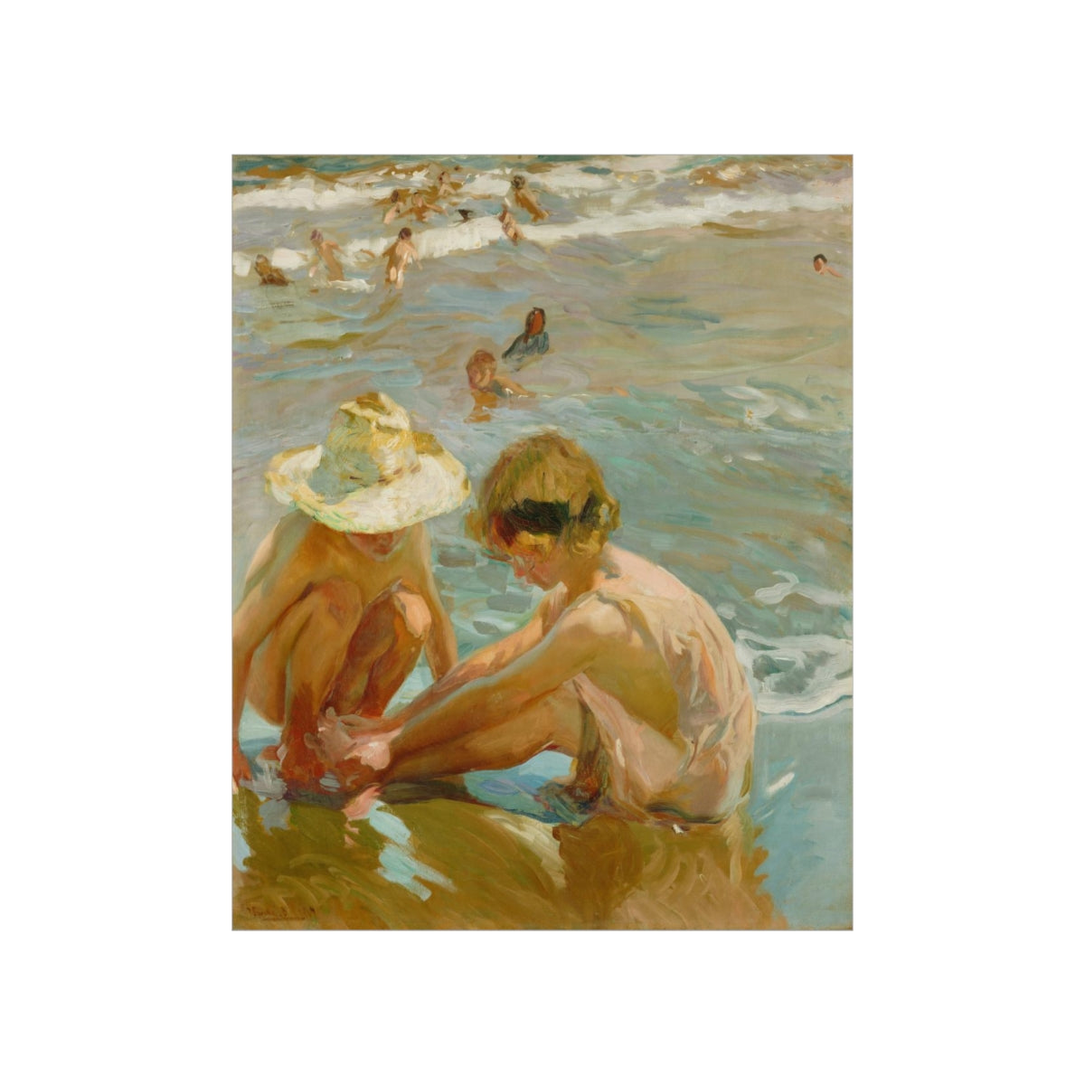 Joaquin Sorolla - The Wounded Foot Print Poster