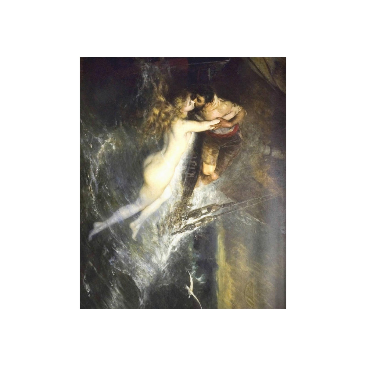 Gustav Wertheimer - The Kiss Of The Siren 1882 Print Poster