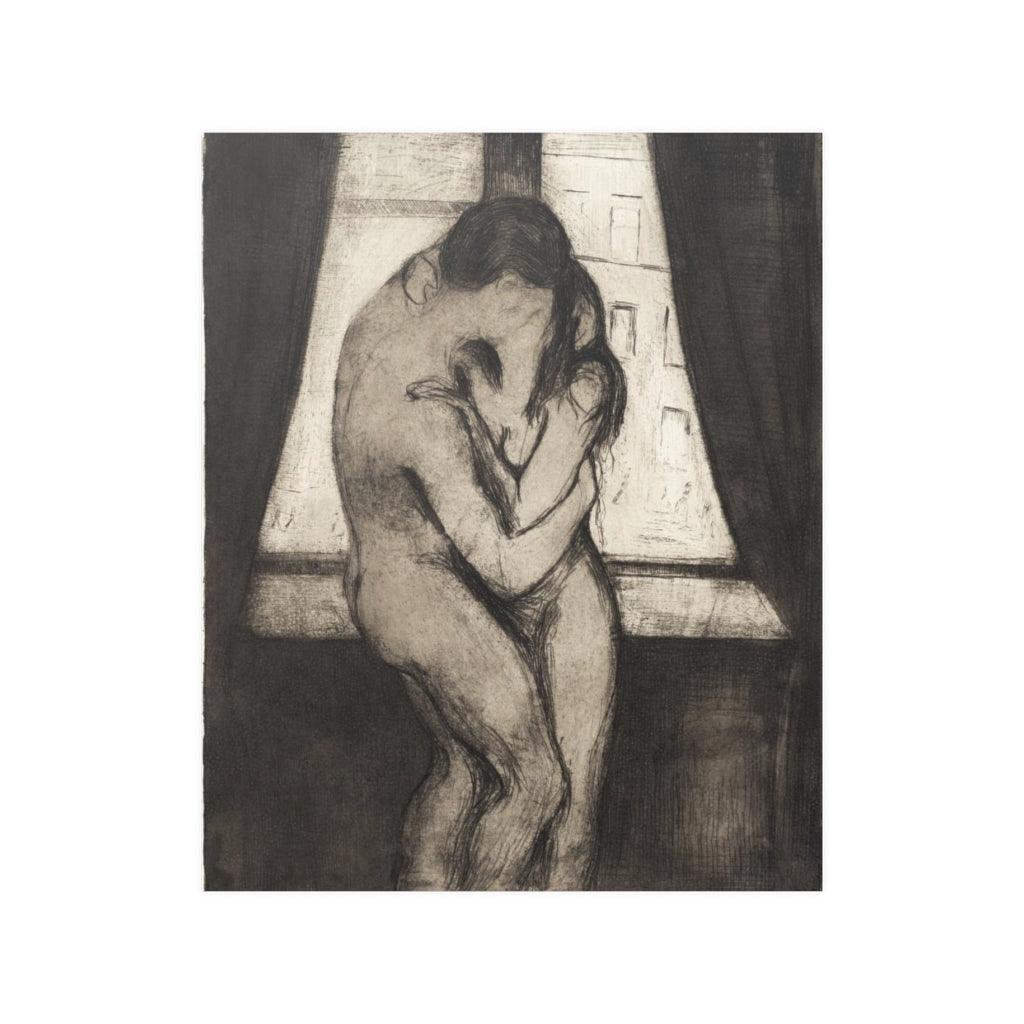 The Kiss 1895 By Edvard Munch Print Poster - Art Unlimited