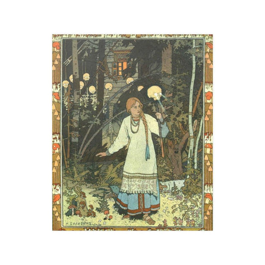 Vasilisa At The Hut Of Baba Yaga By Ivan Bilibin Print Poster - Art Unlimited