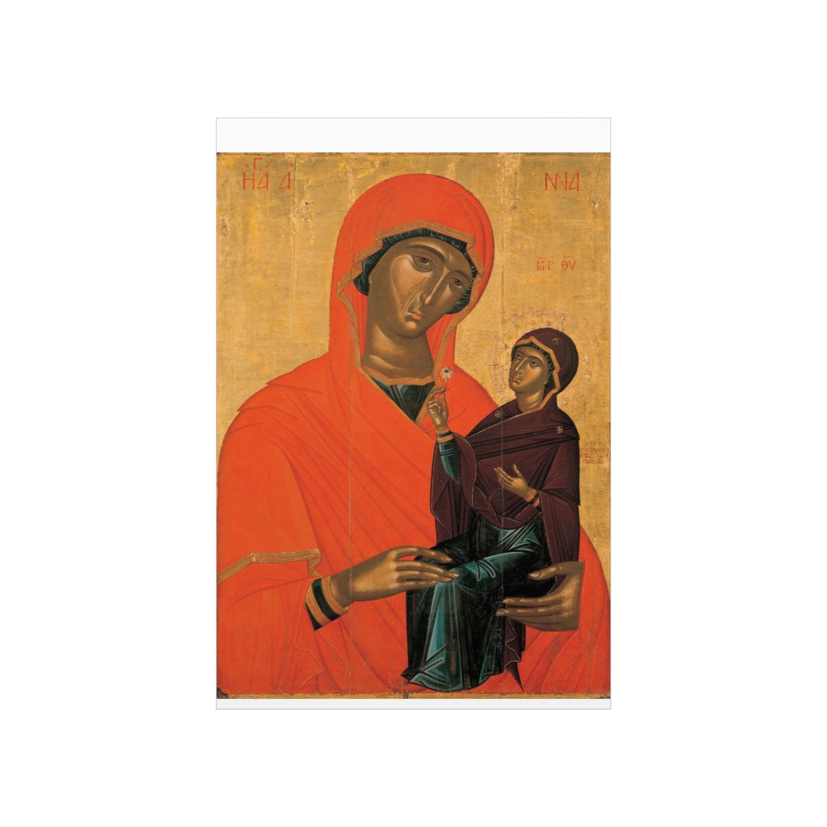 Saint Anne Grandmother Of The Church - Patron Of Housewives Print Poster