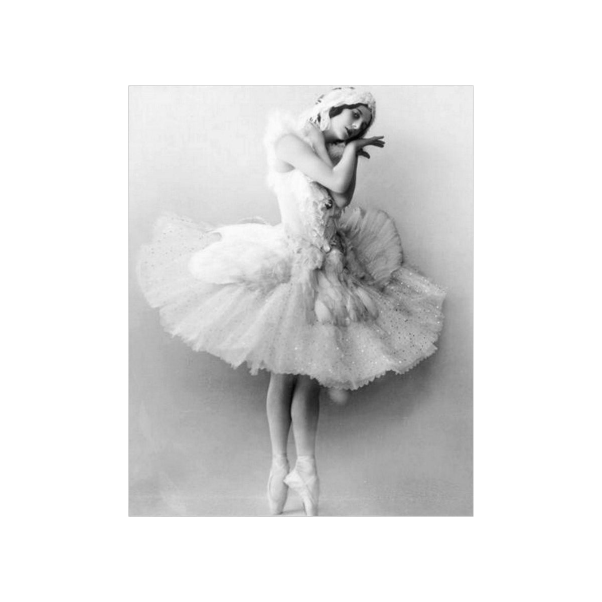 Anna Pavlova Ballet Dancer Black And White Ballerina Photograph Print Poster