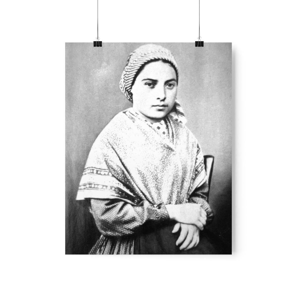 Saint Bernadette Portrait Print Poster