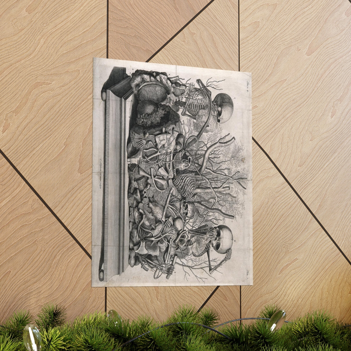 Frederik Ruysch Diorama Of Fetal Skeletons Arranged With Various Internal Organs Print Poster