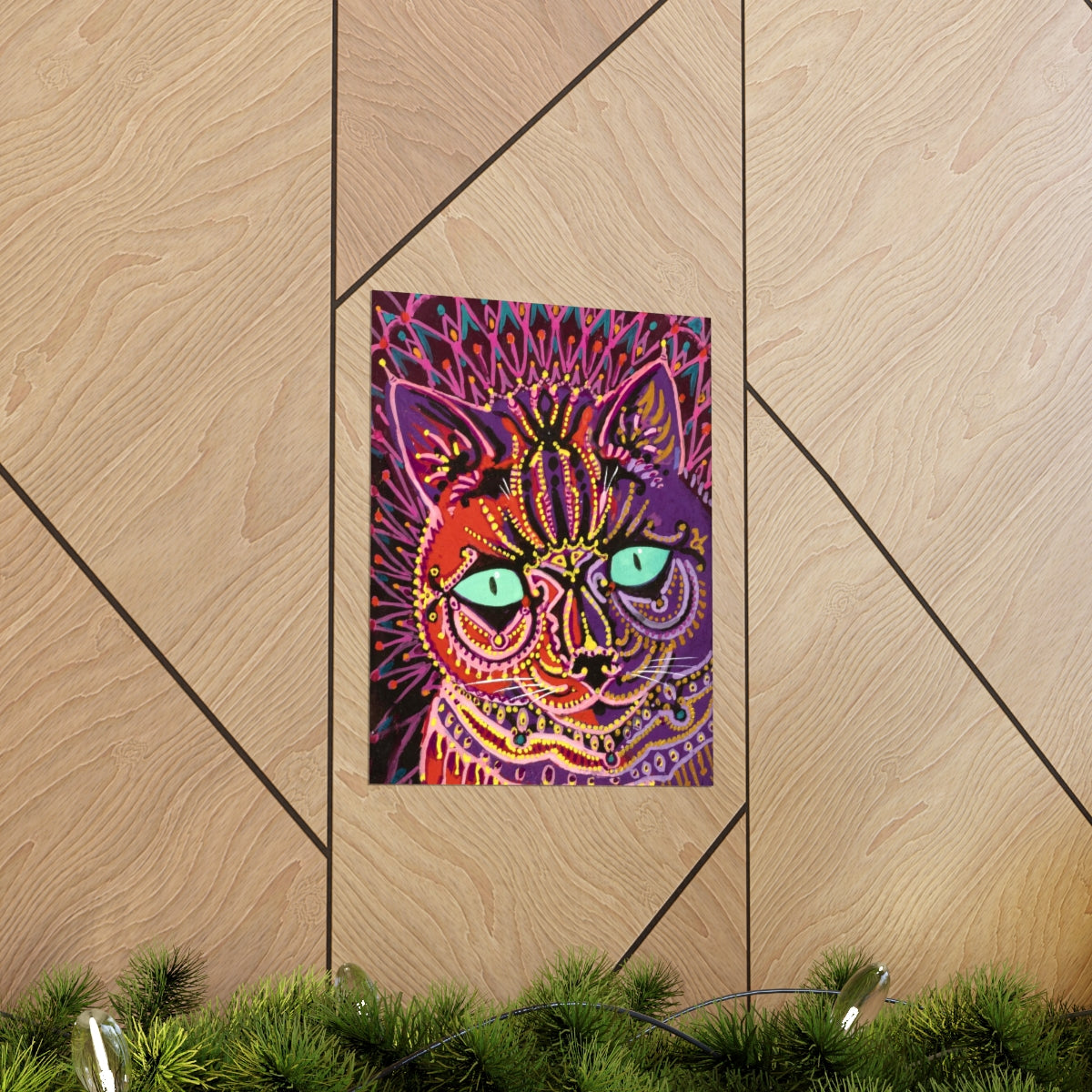 Louis Wain Kaleidoscope Cat Print Poster