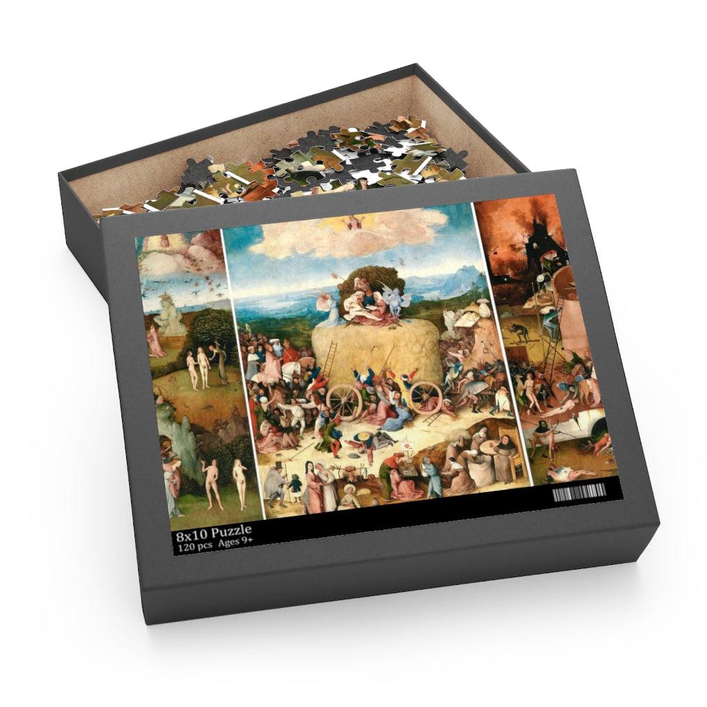 The Haywain Triptych Painting By Hieronymus Bosch Puzzle (120, 252, 500-Piece) - Art Unlimited