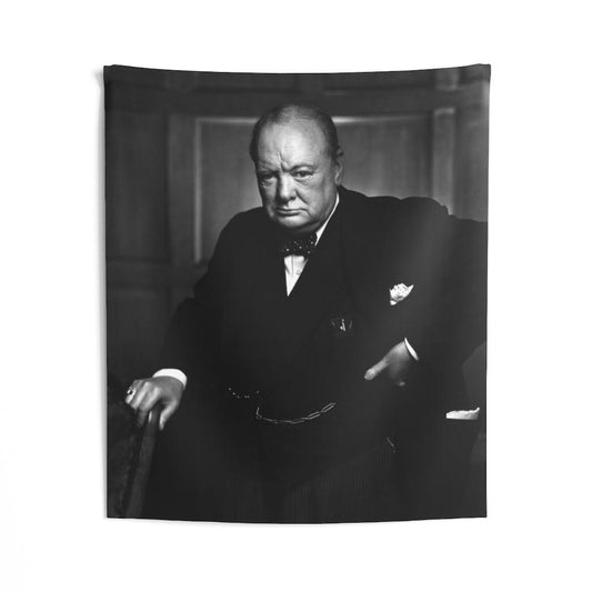 Winston Churchill Portrait Wall Tapestry - Art Unlimited