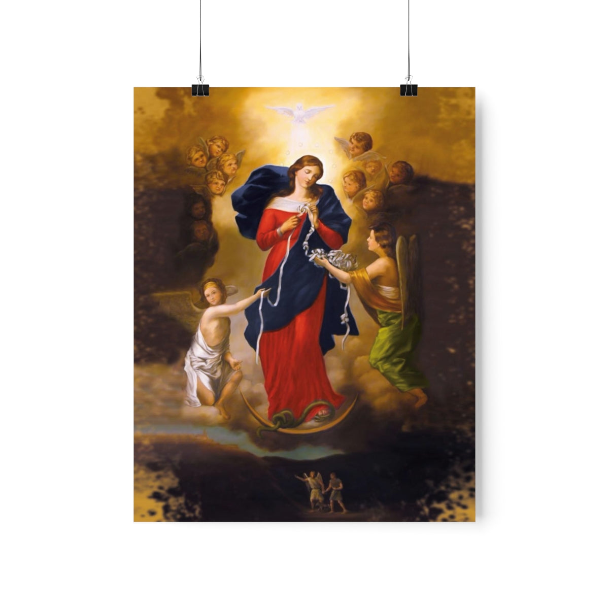 Our Lady Undoer Of Knots Portrait Print Poster