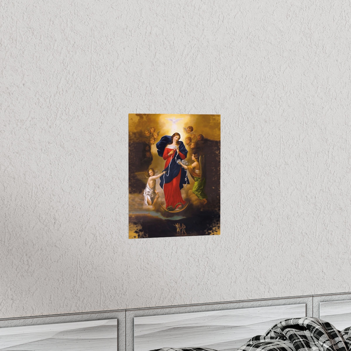 Our Lady Undoer Of Knots Portrait Print Poster