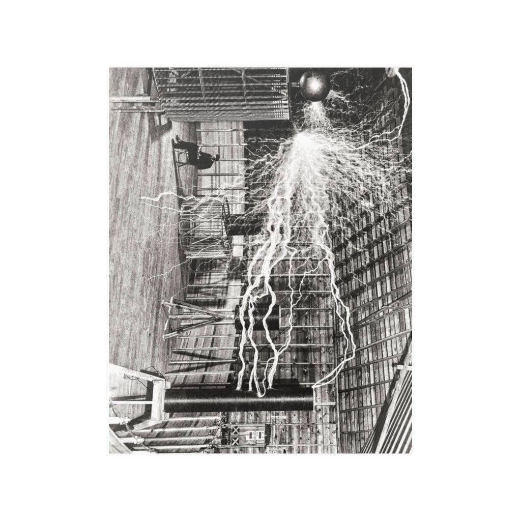 Nikola Tesla Lab Electricity Print Poster - Art Unlimited