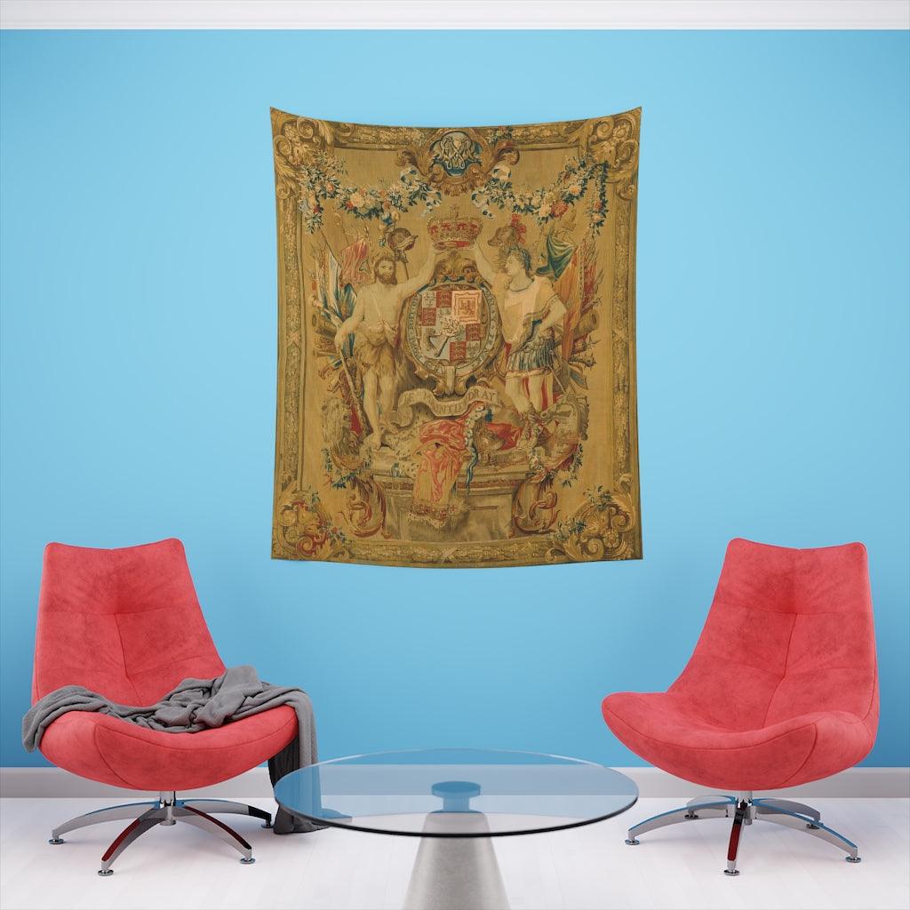 The Arms Of William And Mary - Flemish Family Wall Tapestry - Art Unlimited