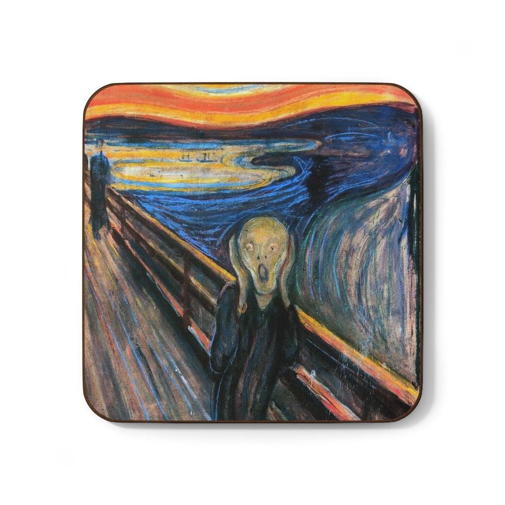 The Scream Edvard Munch Hardboard Back Coaster - Art Unlimited