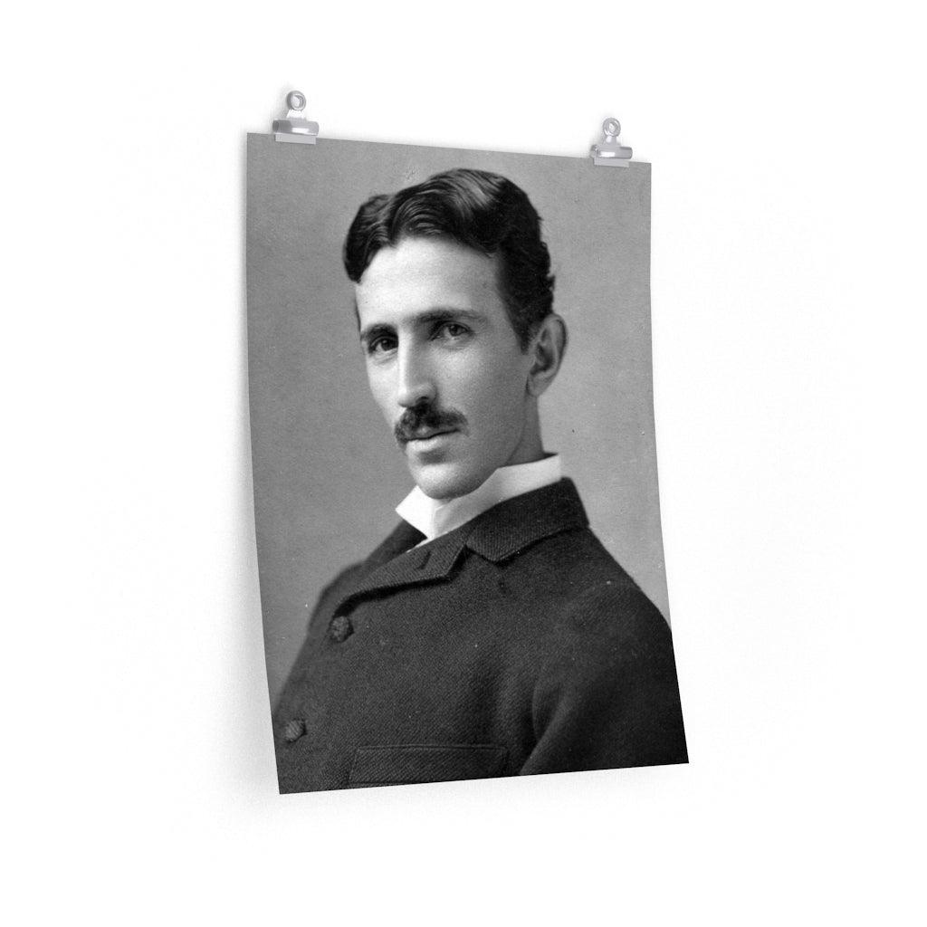 Nikola Tesla Portrait Print Poster - Art Unlimited