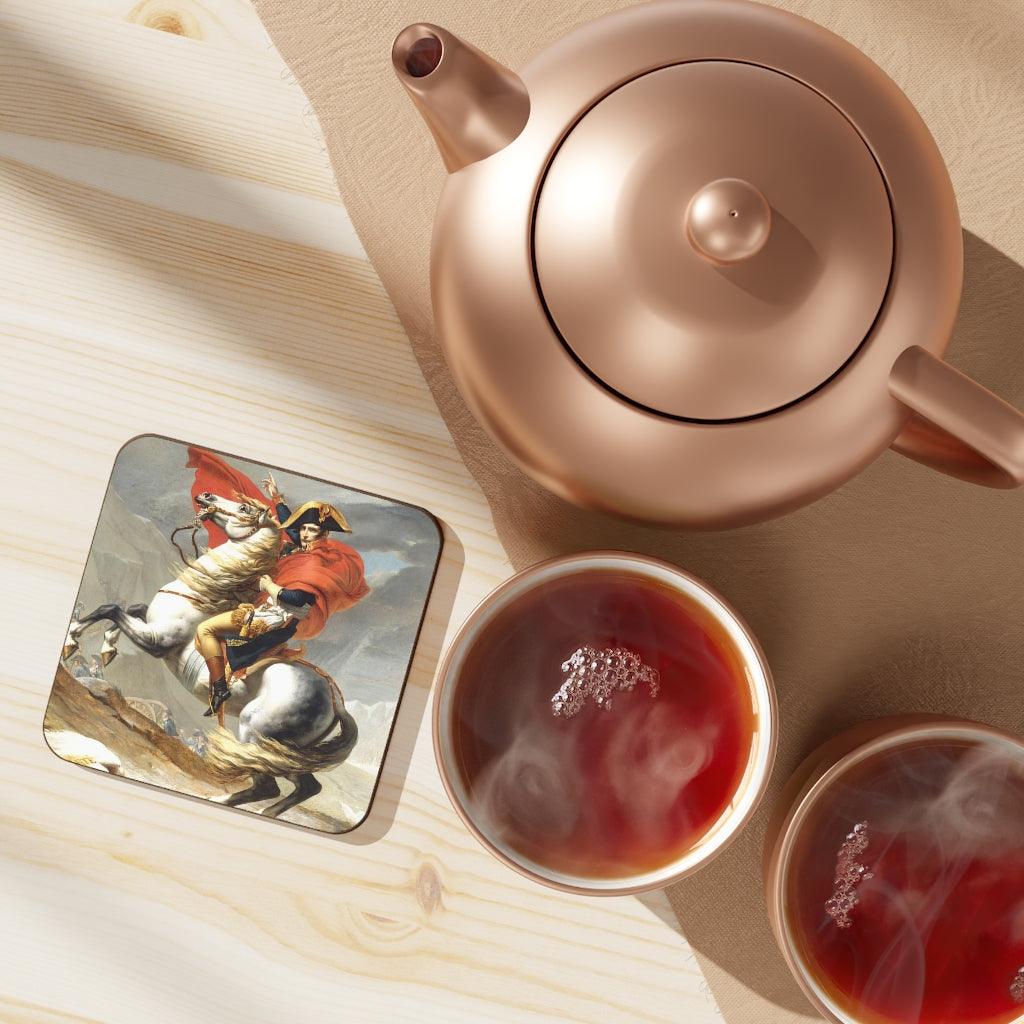 Napoleon Crossing The Alps Jacques Louis David Hardboard Back Coaster - Art Unlimited