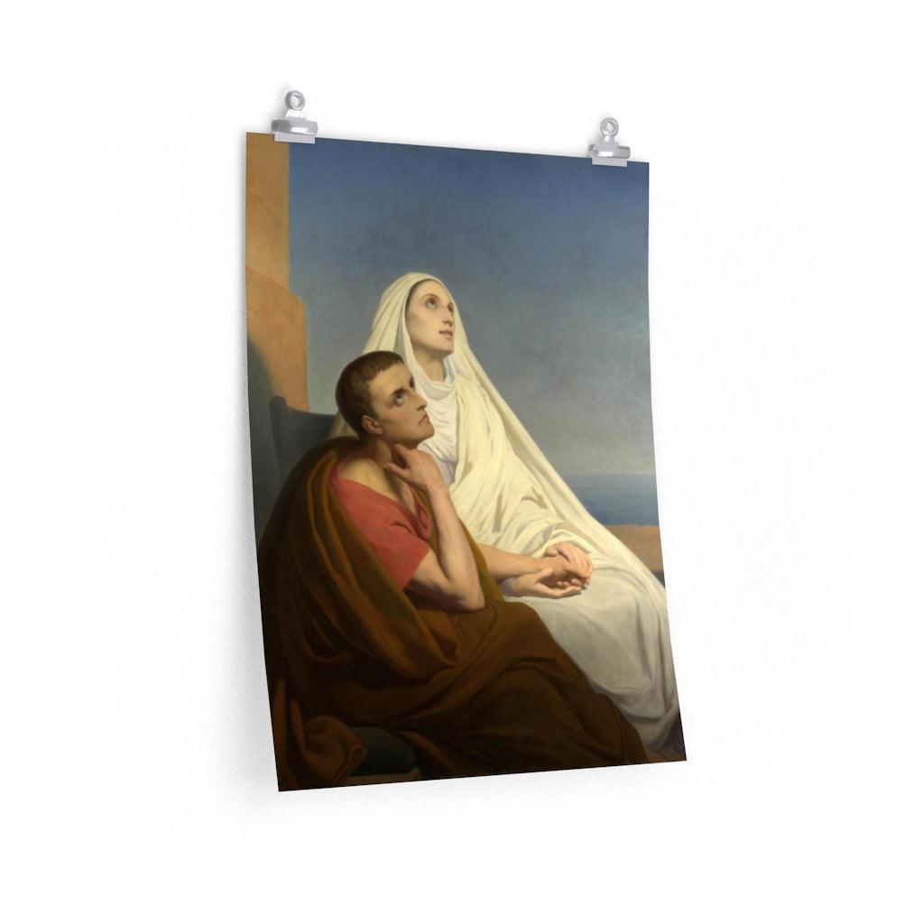 Saint Augustine And Saint Monica By Ary Scheffer Print Poster - Art Unlimited