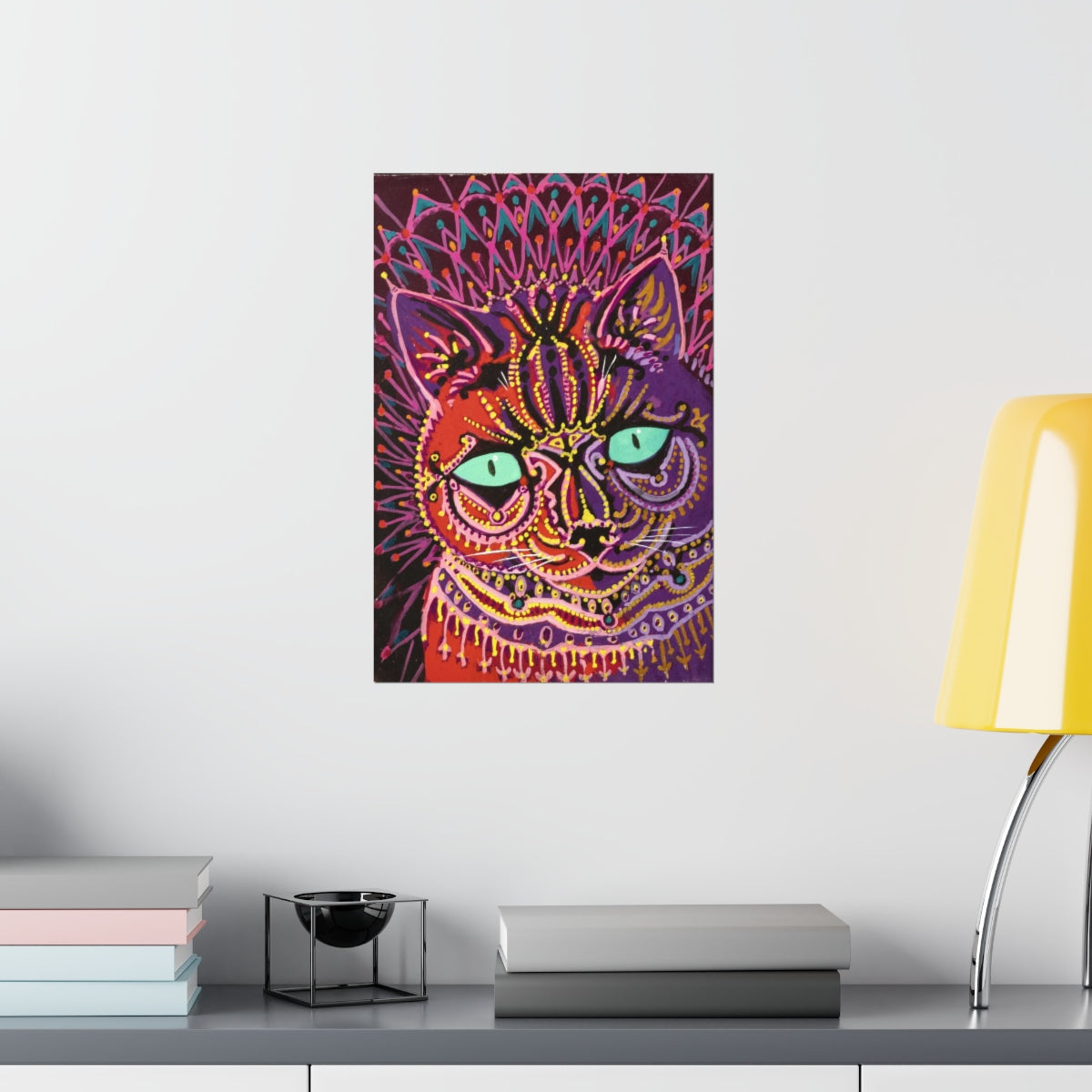 Louis Wain Kaleidoscope Cat Print Poster