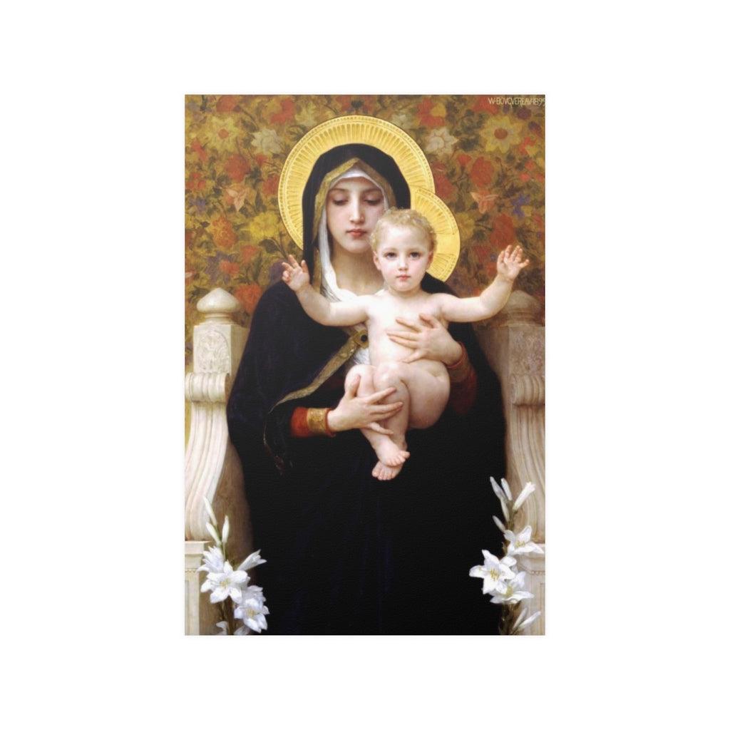 The Madonna Of The Lilies By William Adolphe Bouguereau Print Poster - Art Unlimited
