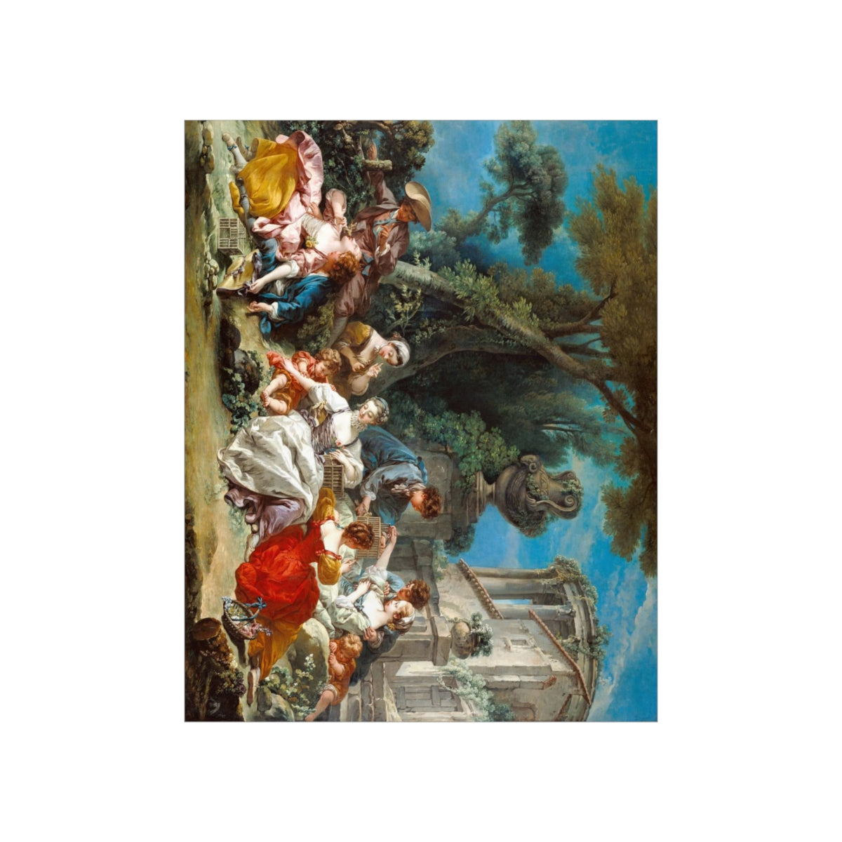 François Boucher - The Bird Catchers Print Poster