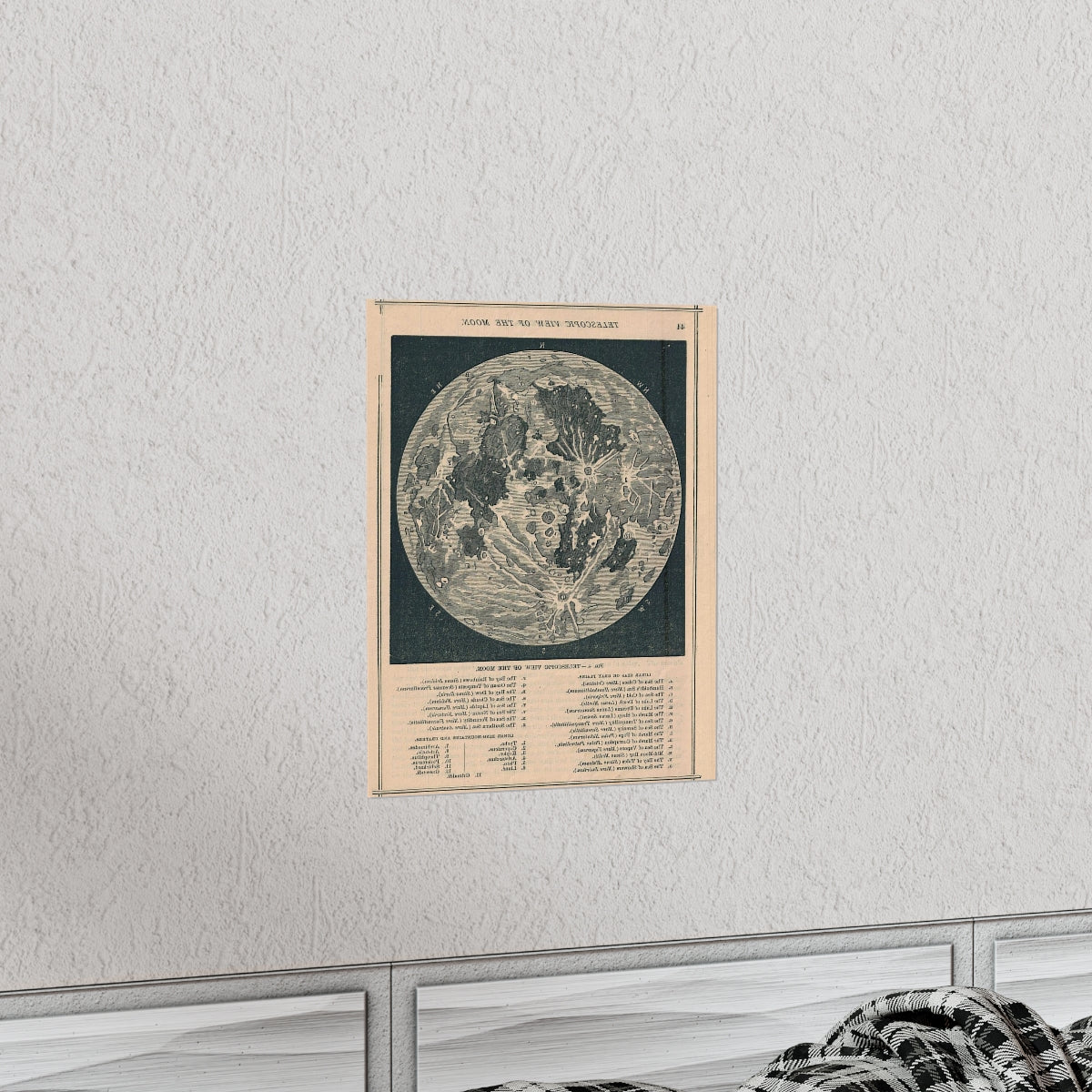 Vintage Moon Map - Vintage Lunar Antique Moon Print Poster