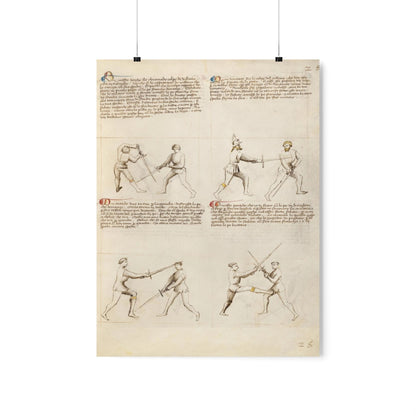 Fiore Dei Liberi - Combat With Sword / Fencing Print Poster