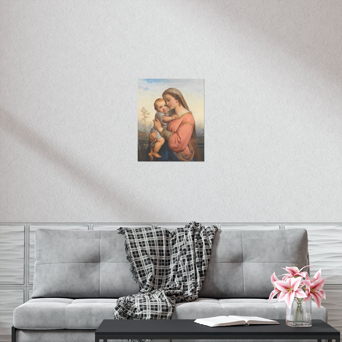 Madonna And Child Franz Russ Print Poster