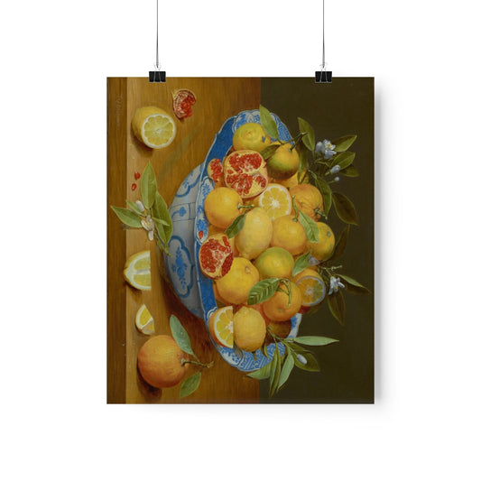 Jacob Van Hulsdonck - Still Life With Lemons Oranges And A Pomegranate Print Poster