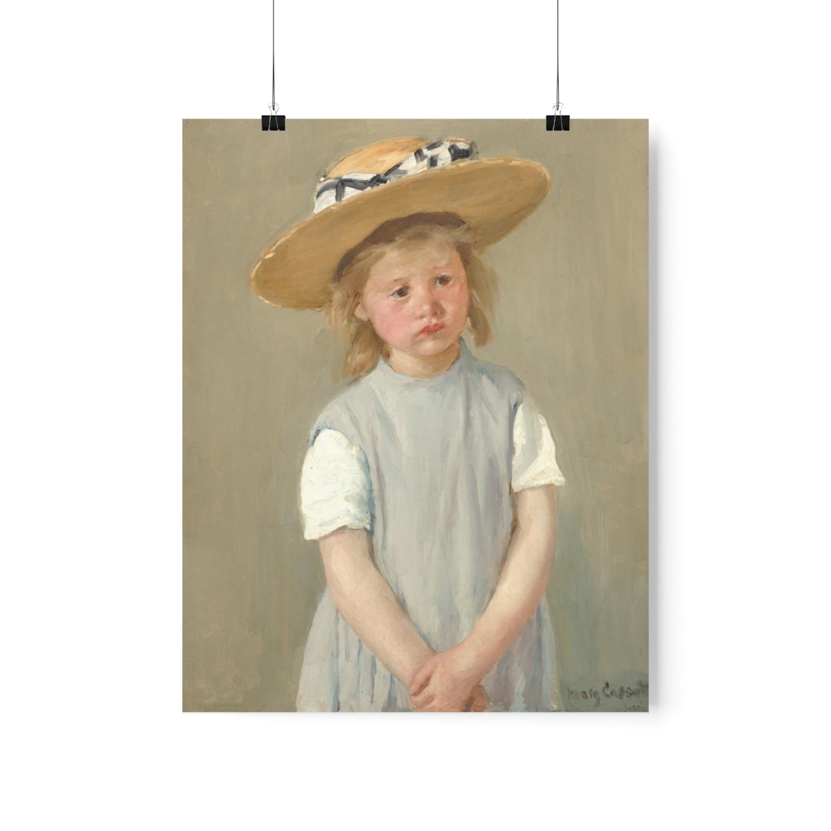 Mary Cassatt - Child In A Straw Hat Print Poster