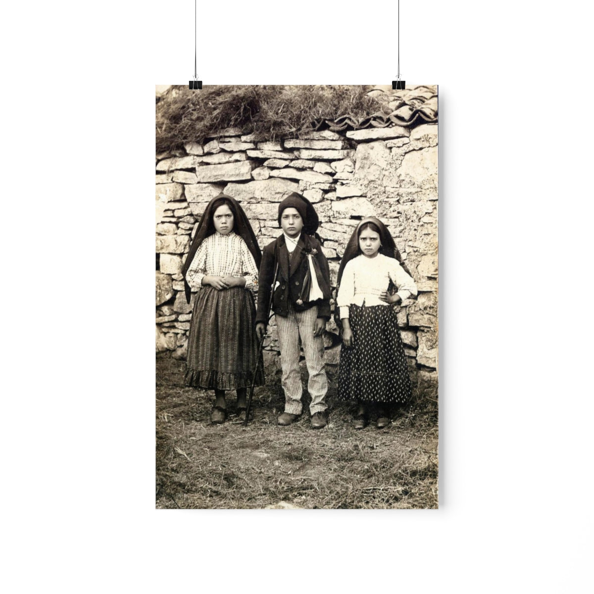 The Three Children Of Fatima Photograph Jacinta Francesco Lucia Print Poster