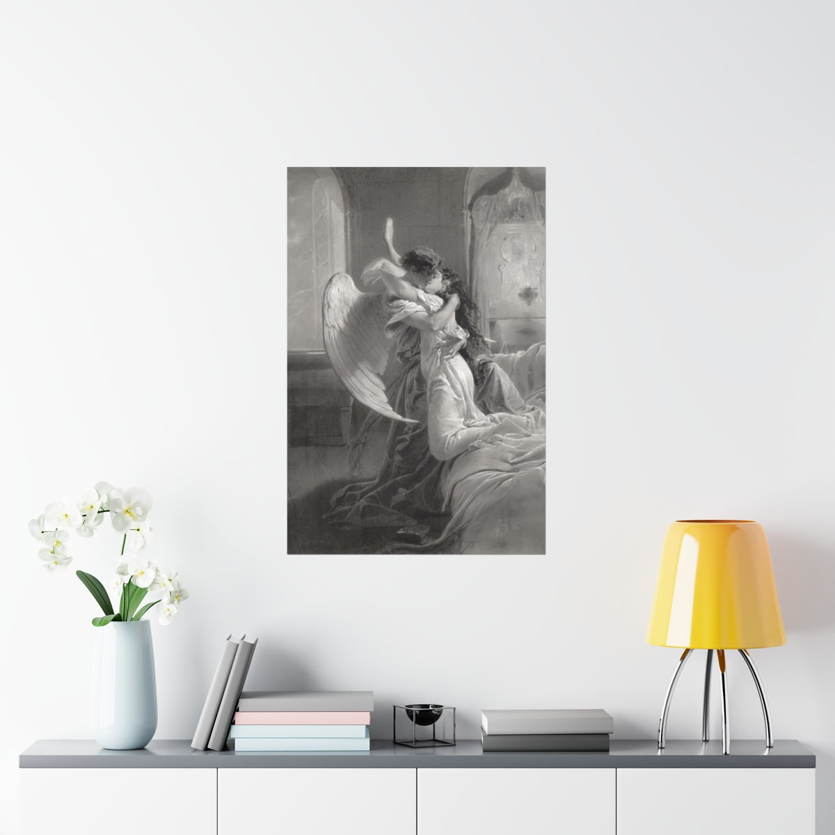 Mihaly Von Zichy | Romantic Encounter | Angel Kiss Print Poster
