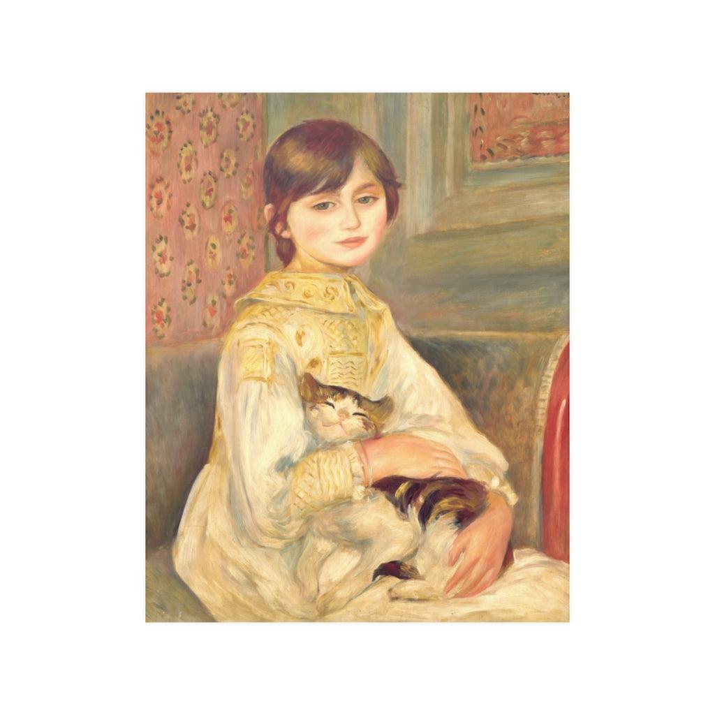 Pierre Auguste Renoir - Julie Manet With Cat Print Poster - Art Unlimited