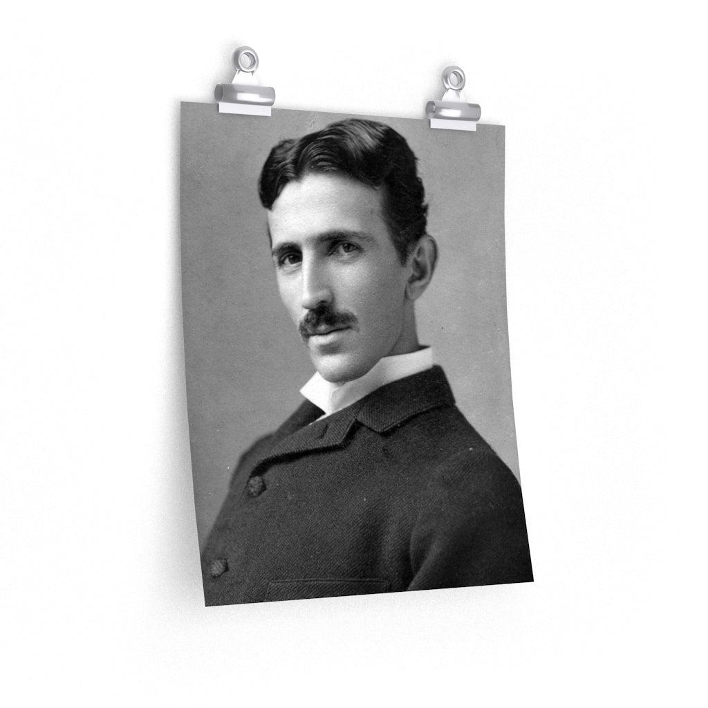 Nikola Tesla Portrait Print Poster - Art Unlimited