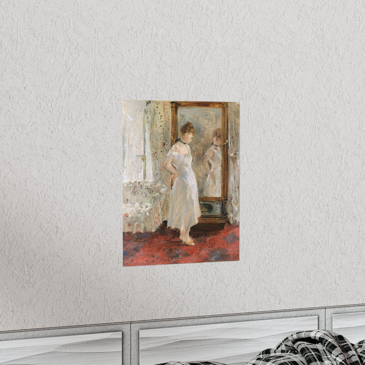 Berthe Morisot - French Impressionist - The Psyche Mirror Print Poster