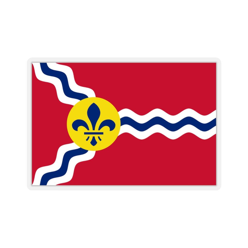 St Louis Flag Transparent Sticker - Art Unlimited