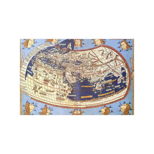 World Map According To Ptolemy Antique Map Historical Cartography Print Poster - Art Unlimited