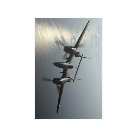 P 38 Lightning Glacier Girl Print Poster - Art Unlimited