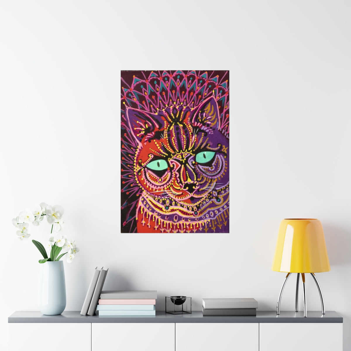 Louis Wain Kaleidoscope Cat Print Poster