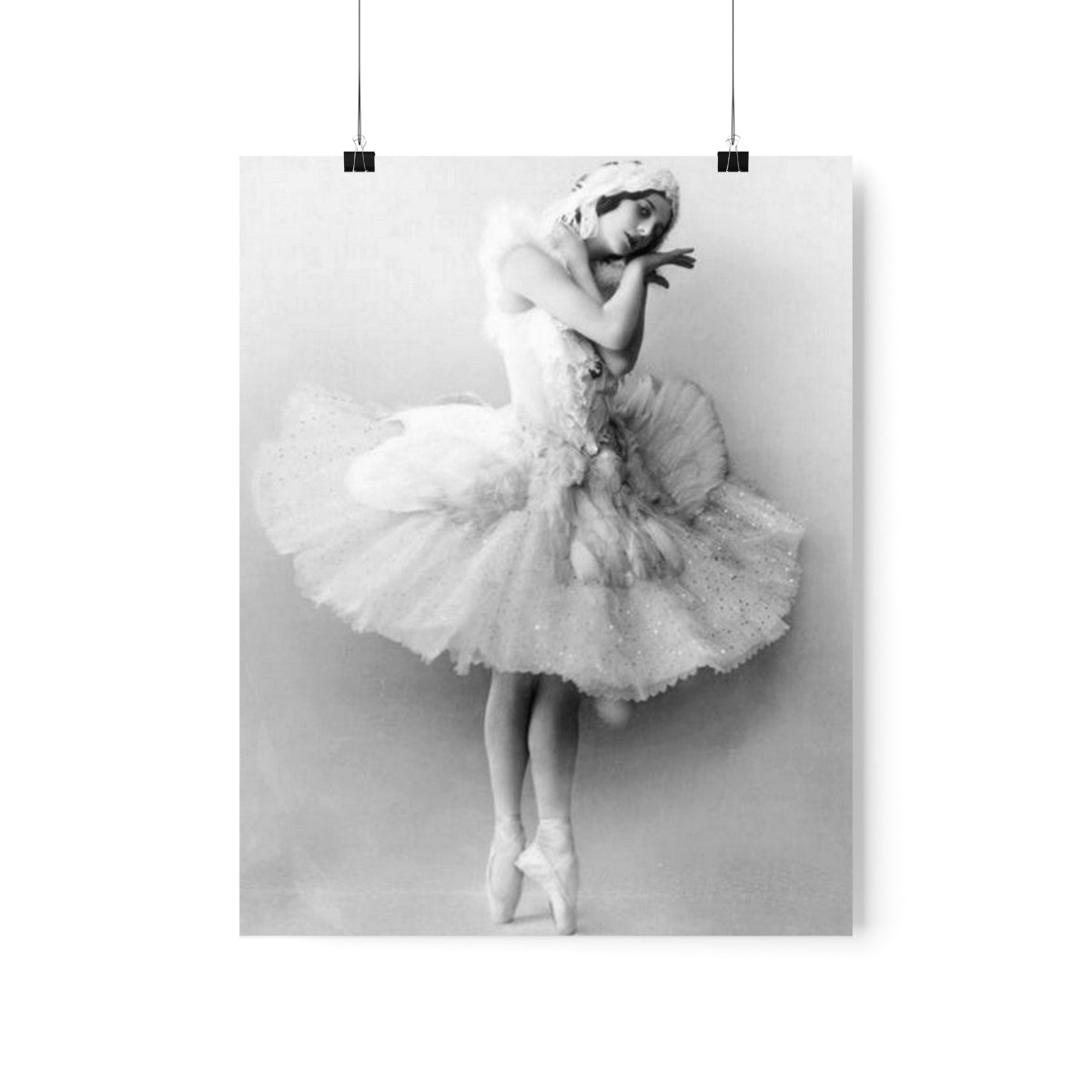 Anna Pavlova Ballet Dancer Black And White Ballerina Photograph Print Poster